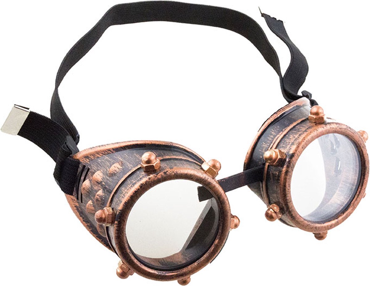 Steampunk Kostuum | Bronzen Steampunk Bril | Carnavalskleding | Verkleedkleding